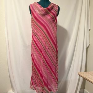 Pink slip dress